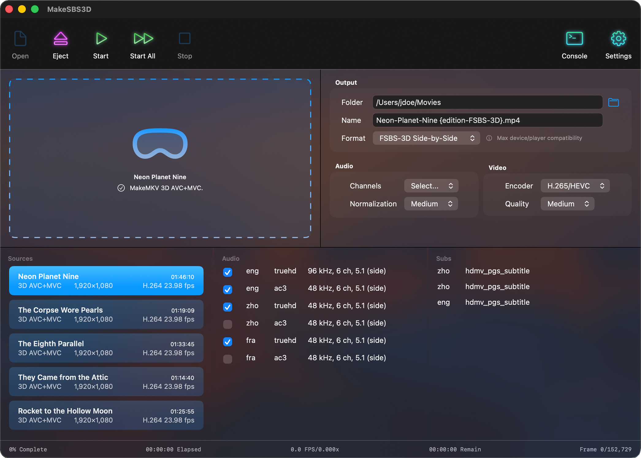 MakeSBS3D screenshot